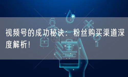 视频号的成功秘诀：粉丝购买渠道深度解析！