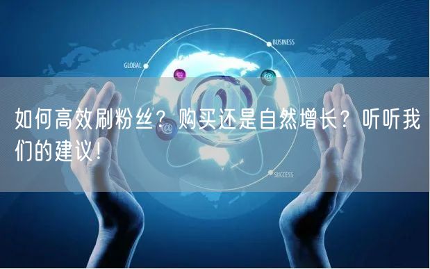 如何高效刷粉丝？购买还是自然增长？听听我们的建议！