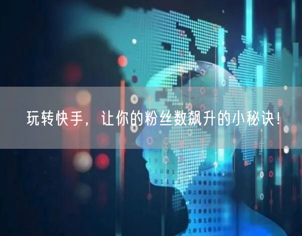 玩转快手,让你的粉丝数飙升的小秘诀!