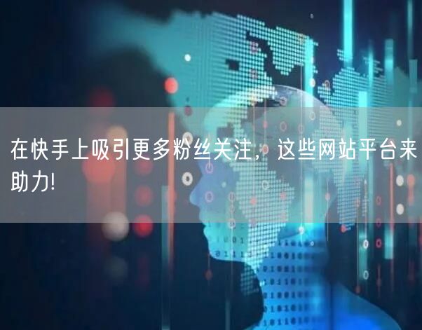 在快手上吸引更多粉丝关注,这些网站平台来助力!