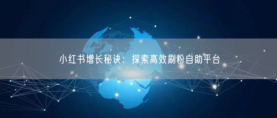 小红书增长秘诀:探索高效刷粉自助平台