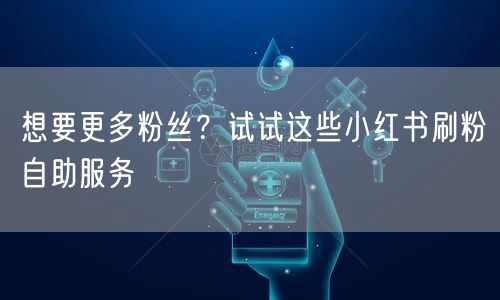 想要更多粉丝？试试这些小红书刷粉自助服务