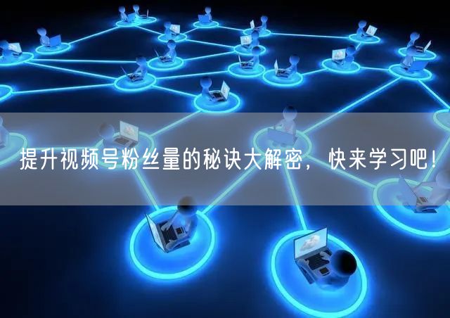 提升视频号粉丝量的秘诀大解密,快来学习吧!
